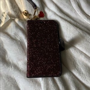 Coach IPhone X Glitter cell phone case